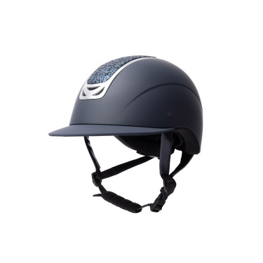 Casco da equitazione con ornamento in cristallo Horze Arix II Grigio fumo