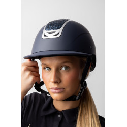 Casco da equitazione con ornamento in cristallo Horze Arix II Grigio fumo