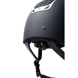 Casco da equitazione con ornamento in cristallo Horze Arix II Grigio fumo