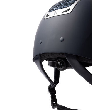 Casco da equitazione con ornamento in cristallo Horze Arix II Grigio fumo