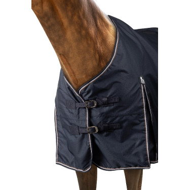 Coperta da esterno Glasgow con fodera in pile ed elementi riflettenti Horze Mirtillo Grigio