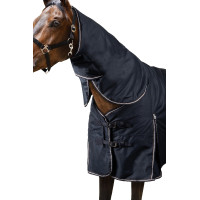 Coperta leggera da esterno Glasgow con copricollo Horze Blu scuro