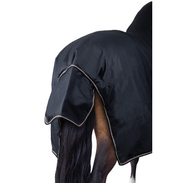 Coperta da esterno con copricollo Glasgow 100 g pony Horze Mirtillo Grigio