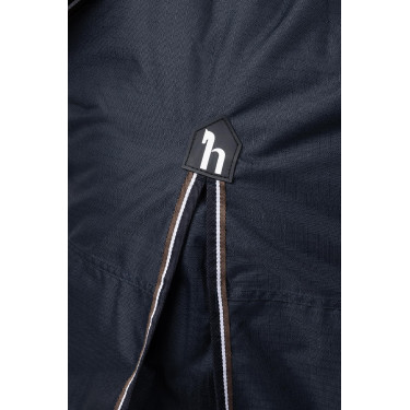 Coperta da esterno con copricollo Glasgow 100 g pony Horze Mirtillo Grigio