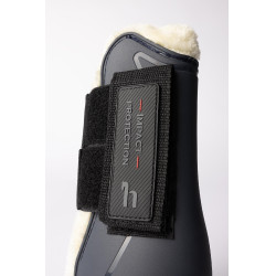 Ghette con finta pelliccia Horze Armour Airflow Marina Blu marino