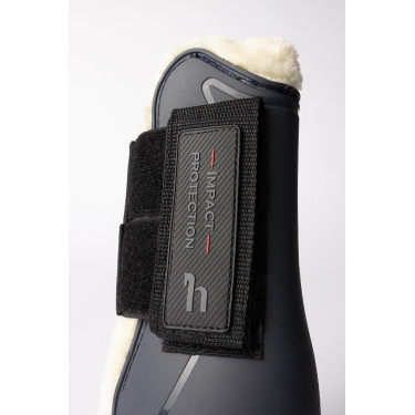 Ghette con finta pelliccia Horze Armour Airflow Marina Blu marino