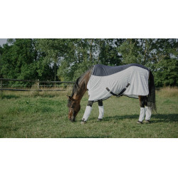 Coperta Equithème Flycool Marino / bianco Blu