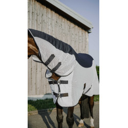Coperta Equithème Flycool Combo Marino / bianco Blu