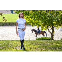 Polo da concorso Equithème Suzanne donna Bianco