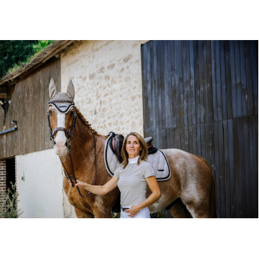 Polo da concorso Equithème Suzanne donna Talpa Marrone