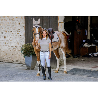 Polo da concorso Equithème Suzanne donna Talpa Marrone