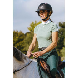 Polo da concorso Equithème Suzanne donna Verde chiaro Polo da concorso Equithème Suzanne donna Verde chiaro