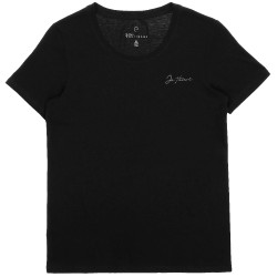 T-shirt Je t'aime Equithème Bonnie donna Nero