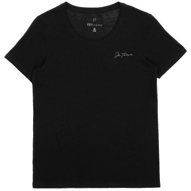 T-shirt Je t'aime Equithème Bonnie donna Nero