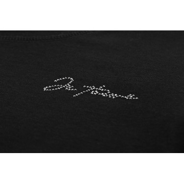 T-shirt Je t'aime Equithème Bonnie donna Nero