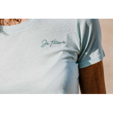 T-shirt Je t'aime Equithème Bonnie donna Verde / menta