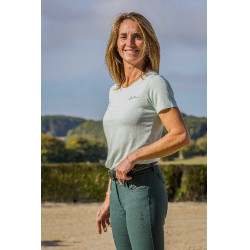 T-shirt Je t'aime Equithème Bonnie donna Verde / menta