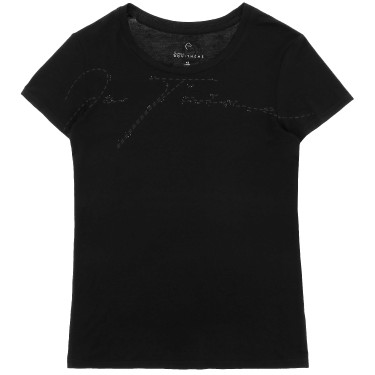 T-shirt Je t'aime Equithème Tessie donna Nero