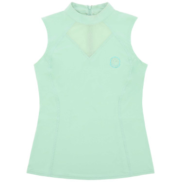 T-shirt senza maniche Je t'aime Equithème Carla donna Verde / menta