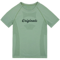 T-shirt seamless a maniche corte Equithème Elena donna Kaki