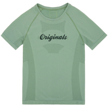 T-shirt seamless a maniche corte Equithème Elena donna Kaki