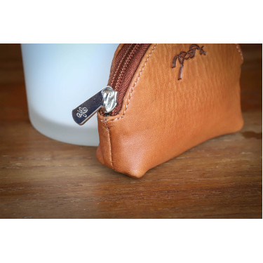 Portamonete Pénélope Cognac Marrone
