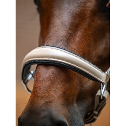 Capezza in pelle Equestrian Stockholm anatomica scintillante Sabbia Beige