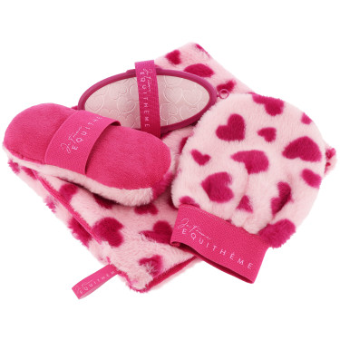 Guanto Je t'aime Equithème 2 facce Rosa / fucsia