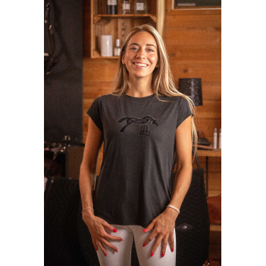 T-shirt Pénélope Moby Stones donna Nero