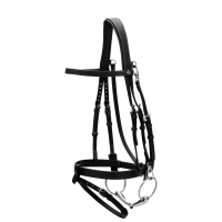 Redine in Cuoio Piatto con Moschettoni Working by Dy'on Nero