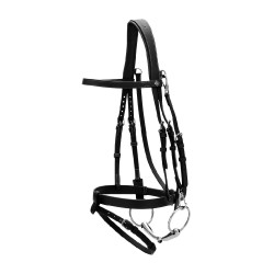 Redine in Cuoio Piatto con Moschettoni Working by Dy'on Nero