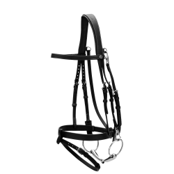 Redine in Cuoio Piatto con Moschettoni Working by Dy'on Nero