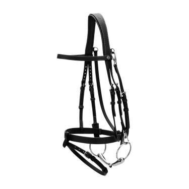 Redine in Cuoio Piatto con Moschettoni Working by Dy'on Nero