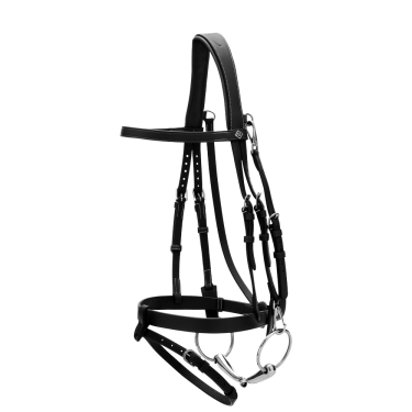 Redine in Cuoio Piatto con Moschettoni Working by Dy'on Nero