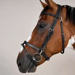 Redine in Cuoio Piatto con Moschettoni Working by Dy'on Nero