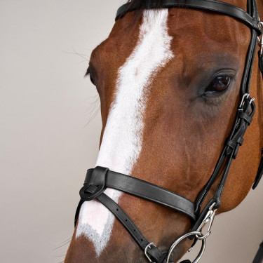 Redine in Cuoio Piatto con Moschettoni Working by Dy'on Nero