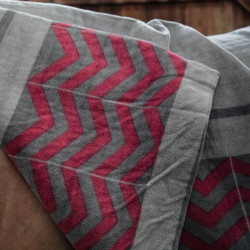 Coperta Asciugante Quadrata Heavy Fishbone Kentucky Bordeaux