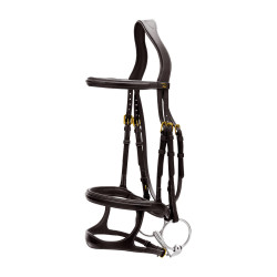 Briglia Doppia Capezzina D Collection by Dy'on Nero Briglia Doppia Capezzina D Collection by Dy'on Nero