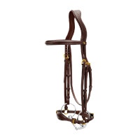 Briglia con capezzina tedesca regolabile D Collection by Dy'on Marrone