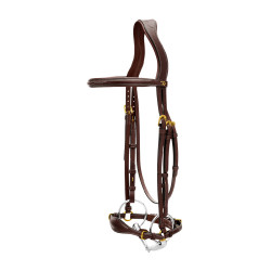 Briglia con capezzina tedesca regolabile D Collection by Dy'on Marrone