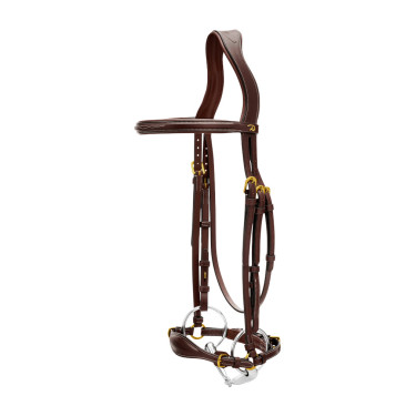 Briglia con capezzina tedesca regolabile D Collection by Dy'on Marrone