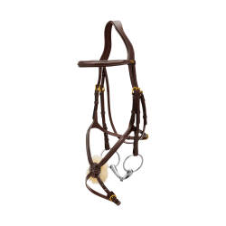 Briglia con Nasale Incrociato D Collection by Dy'on Marrone