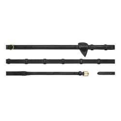 Redini Howlett in gomma 1/2 con 7 passanti D Collection by Dy'on Nero