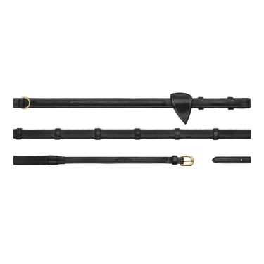 Redini Howlett in gomma 1/2 con 7 passanti D Collection by Dy'on Nero