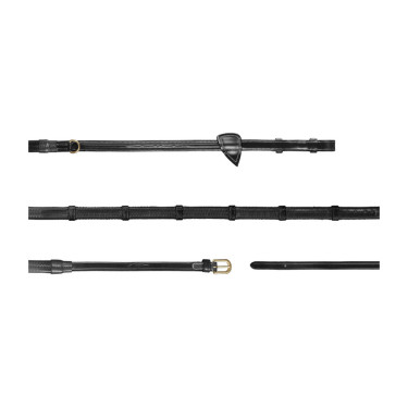 Redini Howlett in gomma 1/2 con 7 passanti D Collection by Dy'on Nero