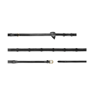 Redini Howlett in gomma 1/2 con 7 passanti D Collection by Dy'on Nero