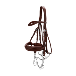 Briglia con Capezzina Francese Larga Mat Working By Dy'on Marrone