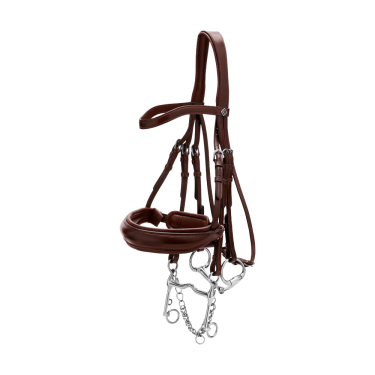 Briglia con Capezzina Francese Larga Mat Working By Dy'on Marrone