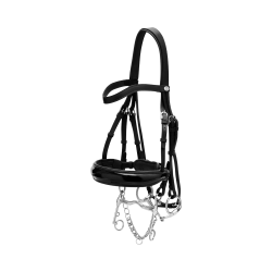 Briglia con Chiusura Francese Large Verniciata Working di Dy'on Nero