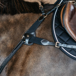 Pettorale a 5 punti con elastici D Collection Dy'on Nero